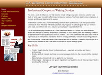 C K Robinson Communications, Copywriter Website